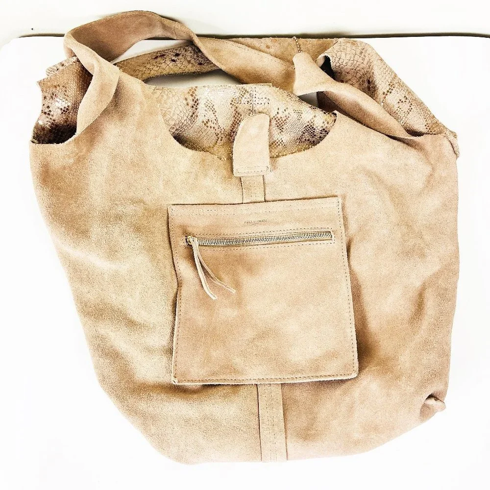 2/$30 Accessorize Metallic Snakeskin Hobo Bag